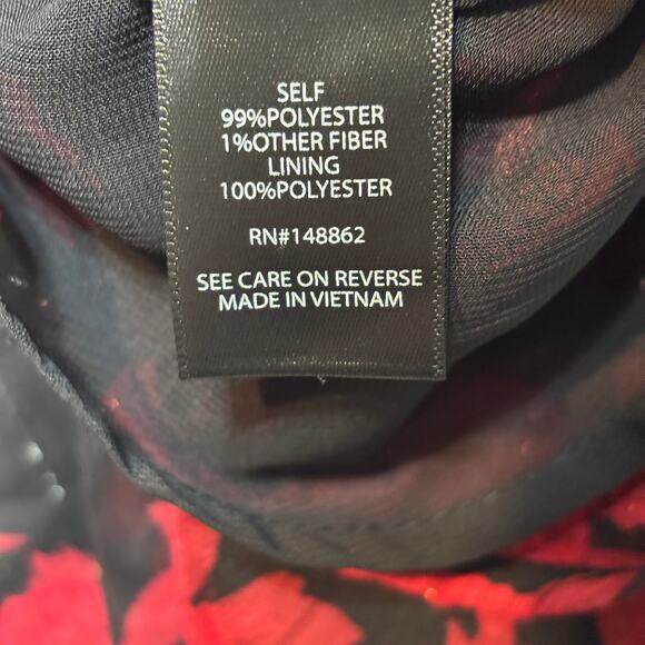 Torrid Floral Sleeveless Halter Bow Top 2X Red Black Dark Romantic Whimsygoth - Picture 4 of 10